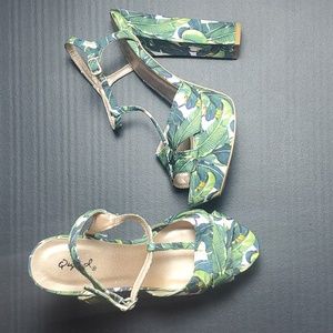 Floral Print Heels
